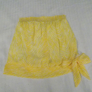 Yellow Zebra Strapless Top